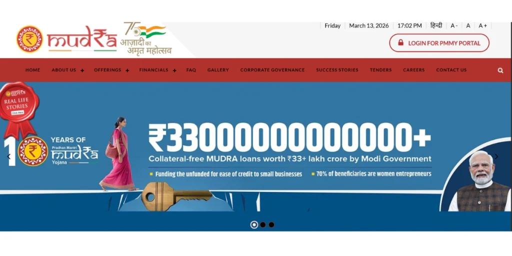 Official Website PM Mudra Yojana 